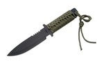 10 5    Military Spear Hunting Knife Stainless Steel Blade Cord Wrapped