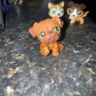 Lot Of 3 Littlest Pet Shop Dogs- Boxer  Husky  Collie