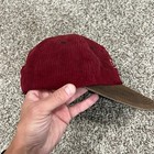 Vintage Baker Skateboards Dark Red Corduroy Snapback Hat Distressed Skate Y2k