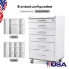 5 Drawers Dental Mobile Cabinet Cart Clinic Utility Medical Instrument Trollley