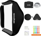 32x32 Inches   80x80cm Portable Foldable Studio Flash Softbox Diffuser Kit With 