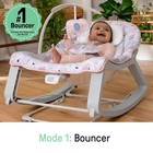3-in-1 Vibrating Baby Bouncer Toddler Rocker Seat - 0 30 Months Up To 40 Lbs    
