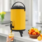 Stainless Steel Insulated Beverage Dispenser Cold hot Drink Dispenser 10l Yellow