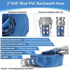 Trash Pump 2 Inch Hose Kit  Includes 2  X 65  Blue Pvc Discharge Hose   2  X    