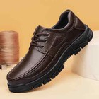 Men s Slip-resistant Hiking Shoes Genuine Leather Outdoor Driving Casual Shoes