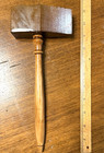 Vintage Masonic Hammer Gavel Setting Tool New Old Stock Wooden Handle