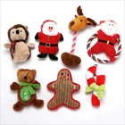 Christmas Dog Toy Plush Squeaky Chew Toy Santa Reindeer Pet Puppy Xmas Gift