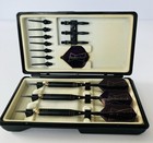 Vintage Unused Budweiser Dart Mart Throwing Dart Set And Carry Case Complete