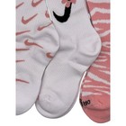 3 Pairs Nwot Nike Floral Zebra Style Cotton Crew Socks Dri Fit Size Medium 7-10