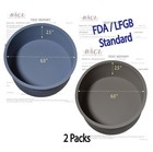 Round Silicone Cake Pans  Set Of 2  Non-stick Mold For Baking 6  X2pcs 