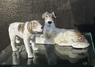 Vintage Porcelain Fox Terrier And Pointer  Occupied Japan Vintage