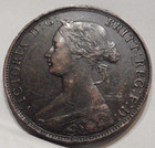 1864 Nova Scotia Canadian Province Queen Victoria 1 One Cent  Bronze High Grade