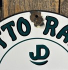 Rare Early Dutto Ranch Co Cattle Tac Authenticated Porcelain Advertising Sign     