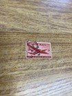 1946 5 Cent United States Air Mail Stamp Scott Used Red Postage Stamp Collecting