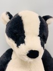 Jellycat Medium Bashful Badger Plush White Dark Gray Soft Coot Stuffy Retired