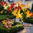 Solar Flower Light Outdoor Artificial Azalea Lights Waterproof Garden Yard Decor
