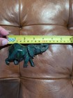 Verdite Green Stone Carved Elephant Trunk Up Small Elephant Figurine