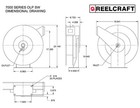 Reelcraft 7850 Olp 1 2 X 50 Ft Hose Reel Industrial Air   Water  300 Psi  Usa  