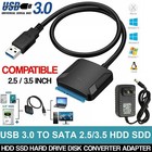 Usb 3 0 To Sata Iii Adapter For 2 5  3 5  Ssd Hdd Hard Drive With 12v 2a Power