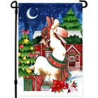 Christmas Garden Flag With Festive - Feliz Navidad - Double Sided 12x18 - Llama