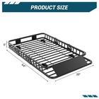 Garvee 64 x39 x6  Rooftop Cargo Carrier Basket Heavy Duty Steel Black Roof Racks