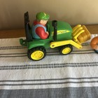 John Deere Learning Curve Tractor With Hayfork Loader Farm Vehicle With Farmers