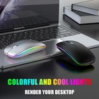 2 4ghz Wireless Optical Mouse Usb Rechargeable Rgb Cordless Mice For Pc Laptop