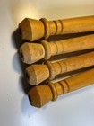 Vintage Set 4 Turned Wooden Table Legs 17 75  Mid Century W Mounting Hardware