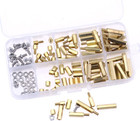 120pcs M3 Male Female Brass Spacer Standoff Screw Nut Assortment Kit  brass M3 