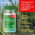 Cetirizine Hcl 10mg Allergy Relief Tablets   Non-drowsy Antihistamine For 24-hou