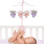 Bedtime Originals Tiny Dancer Musical Baby Crib Mobile - Pink  Animals  Elephant