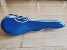 Vintage Schwinn Stinger Seat S Sparkle Blue Stripe Old School Bmx Mtb 1990s