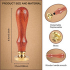 Cat 1  Wax Seal Stamp - Vintage Sealing With Removable Brass Head And Wooden