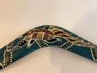 Vintage Australian Boomerang  Hardwood hand Painted By Robyn Rackley  authentic 