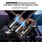 2pack Xlr Y Splitter Cable female To Dual Male Y Cable Xlr Splitter 1 Female    