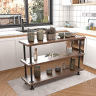 3-tier Industrial Pipe Table Leg Set  Iron Base Legs Rustic Iron Pipe She