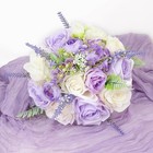 8 5  Lilac Artificial Rose Bridal Bouquet For Wedding   Party