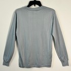 Rei Mens 100  Silk Long Sleeve Base Layer Shirt Light Blue Gray Size M