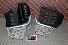 Silver Heel Guards Footrest Yamaha Banshee Left Right Nerf Bars Plastic Bolt Kit