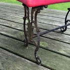 Wrought Iron Colonial Victorian Baroque Vintage Footrest Stool Bench Ottoman