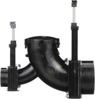 Double Rotating Dumping Valve Sewer Drain Waste Water Black grey Tank Rv Camper