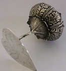 Beautiful Indian High Grade Solid Silver Candle   Incense Bowl C1900 Antique 60g