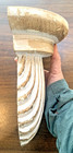 Antiqued White Wood Corbel 8 5    7 Inches Farmhouse Or Shabby Chic