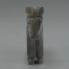 Soapstone Horse Carving Banded Gray Totemic Stone Animal