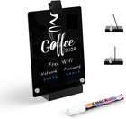 Acrylic Black Dry Erase Board With Stand - 8    X 6    Small Desktop Whiteboard W   