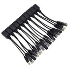 5 Pairs Black Poe Adapter Cable Rj45 Injector Splitter Kit Power Ethernet Poe Us