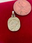 14k Solid Yellow Gold Saint Michael Double Sided Pendant   St Michael Protect Us