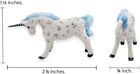 1   high Blue Unicorn Ceramic Mythical Creatures Figurine Horse Miniature Animal