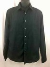 Marc Ecko Mens Button Down Long Sleeve Dress Shirt Slim Fit Size Large Black