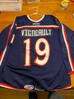 Cleveland Monsters Ahl Hockey  Sam Vigneault Jersey 19 Signed Sz 58 Blue Jackets